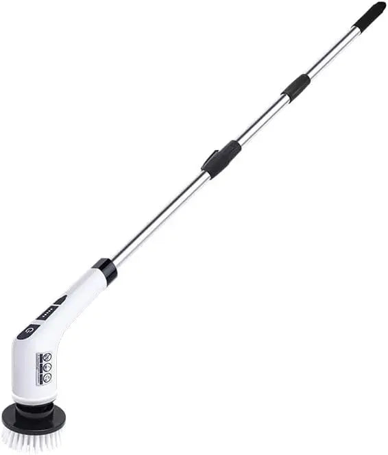 Escova de Limpeza Elétrica 9 em 1 Recarregável sem Fio – Mop Giratório 360° Multiuso com Escovas Intercambiáveis