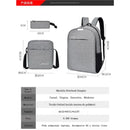 Conjunto 3 em 1 de Mochila Unissex – Mochila, Bolsa Lateral e Estojo com Grande Capacidade e Design Versátil