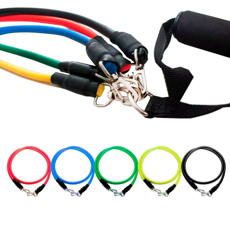 Kit 11 Elásticos Funcionais de Treino – Extensores de Resistência para Academia, Cross Training e Exercícios em Casa