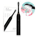 Escova de Dentes Elétrica Recarregável USB – 6 Níveis de Velocidade, à Prova d’Água e com 4 Cabeças Substituíveis