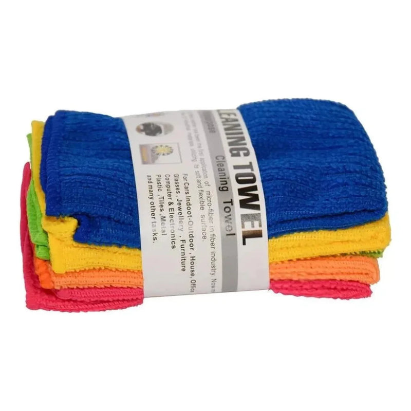 Kit com 5 Panos Mágicos de Microfibra 30x30cm – Multiuso Ultra Macio, Sem Fiapos e de Alta Absorção