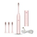 Escova de Dentes Elétrica Recarregável USB – 6 Níveis de Velocidade, à Prova d’Água e com 4 Cabeças Substituíveis