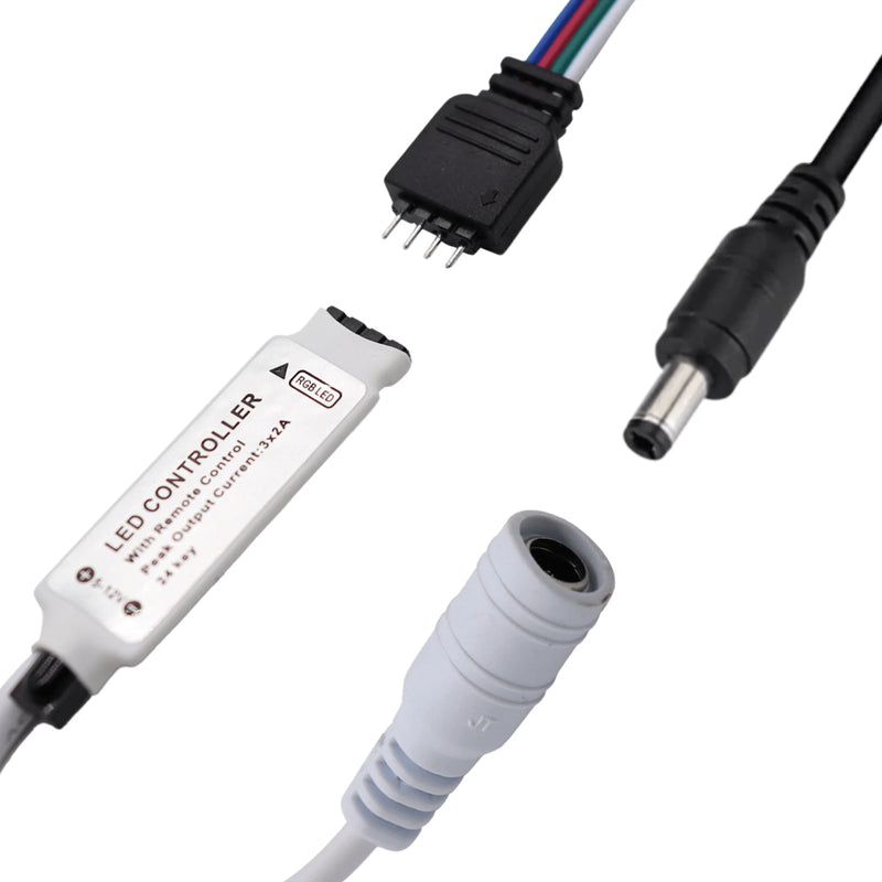 Fita LED RGB 5050 5 Metros IP65 – Com Controle Remoto, Fonte 12V Bivolt e Iluminação Decorativa Colorida