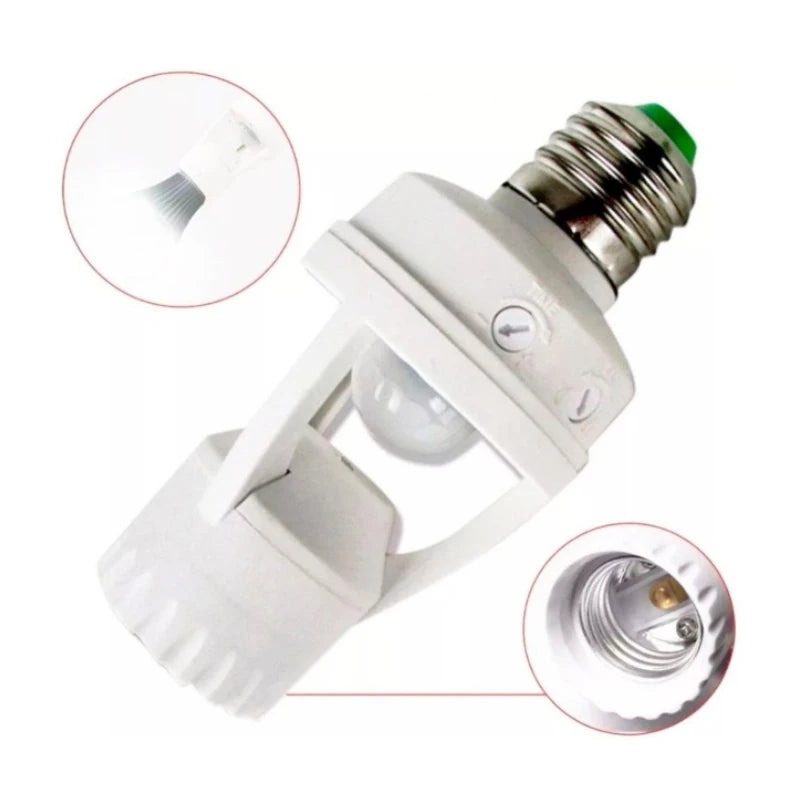 Sensor de Presença com Fotocélula para Lâmpada E27 – Automático, Econômico e Fácil de Instalar