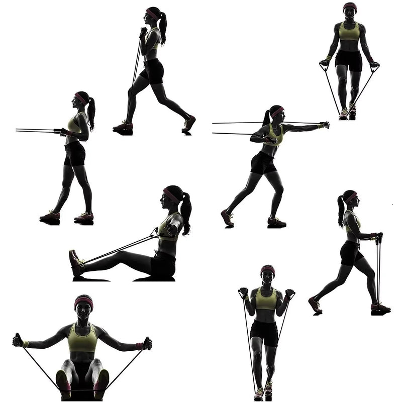 Kit 11 Elásticos Funcionais de Treino – Extensores de Resistência para Academia, Cross Training e Exercícios em Casa