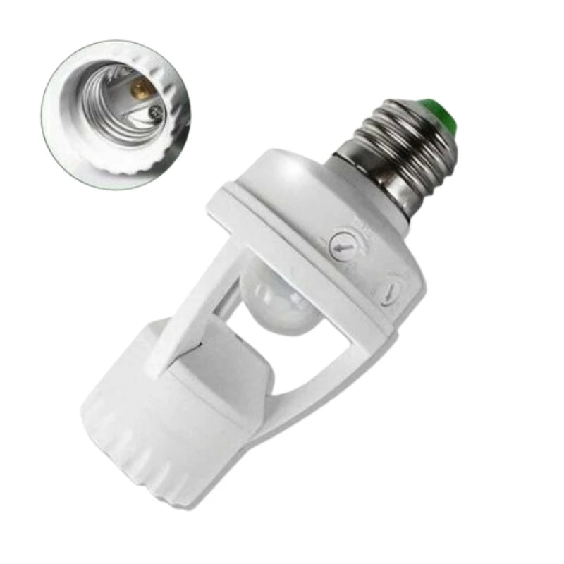 Sensor de Presença com Fotocélula para Lâmpada E27 – Automático, Econômico e Fácil de Instalar