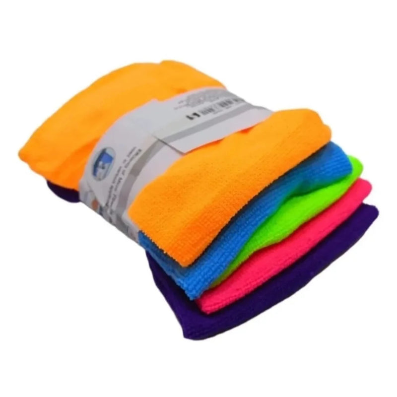 Kit com 5 Panos Mágicos de Microfibra 30x30cm – Multiuso Ultra Macio, Sem Fiapos e de Alta Absorção