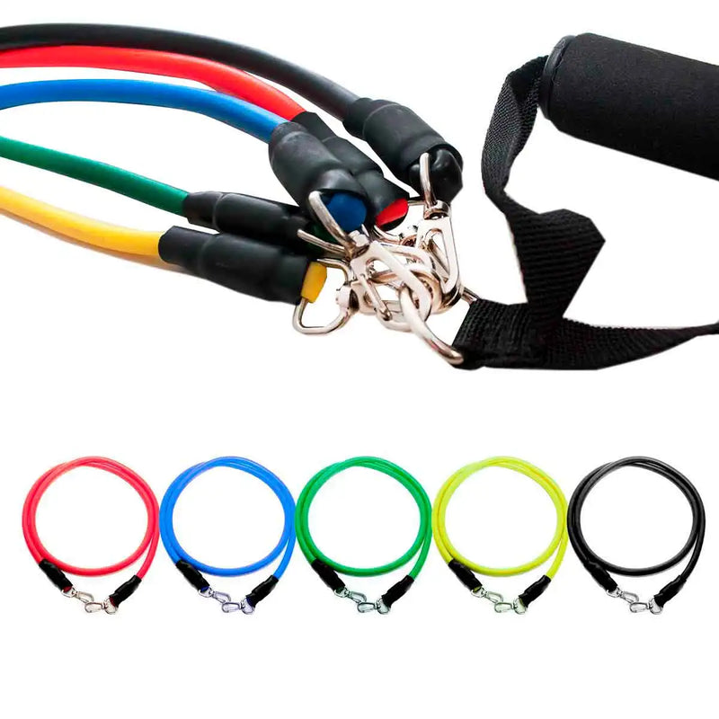 Kit 11 Elásticos Funcionais de Treino – Extensores de Resistência para Academia, Cross Training e Exercícios em Casa