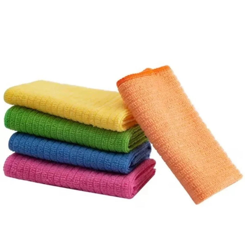 Kit com 5 Panos Mágicos de Microfibra 30x30cm – Multiuso Ultra Macio, Sem Fiapos e de Alta Absorção