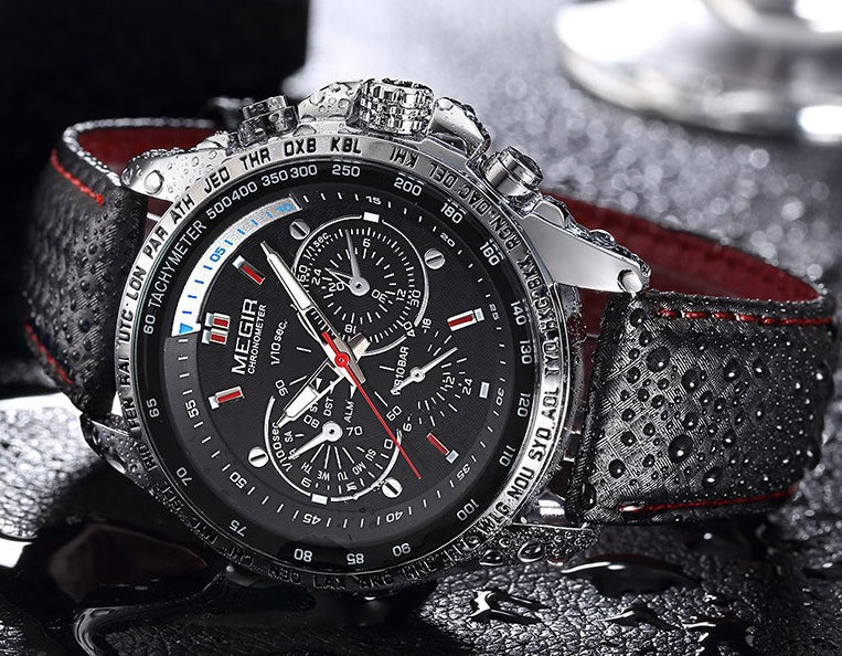 Relógio Masculino Esportivo de Luxo – Design Clássico, à Prova d’Água, com Iluminação Noturna e Estilo Multifuncional