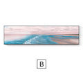 Quadro Decorativo Praia Rosa – Paisagem Moderna em Canvas Seascape para Sala e Decoração de Parede