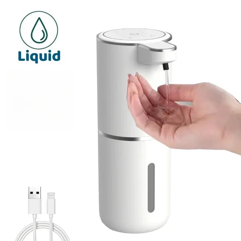 Dispenser Automático de Sabão Líquido ou Espuma – Recarregável via USB com Sensor Infravermelho e Funcionamento Sem Toque