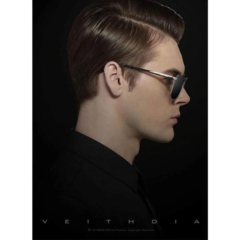 Óculos de Sol Masculino VEITHDIA Estilo Vintage Polarizado – Proteção UV400 e Design Clássico para Uso Outdoor
