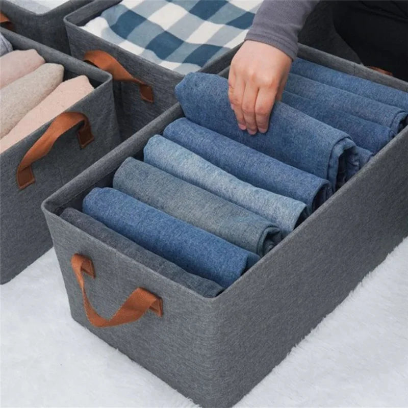 Caixa Organizadora Dobrável com Janela Transparente – Grande Capacidade, Leve e Ideal para Roupas, Roupeiro e Armazenamento Doméstico