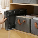 Caixa Organizadora Dobrável com Janela Transparente – Grande Capacidade, Leve e Ideal para Roupas, Roupeiro e Armazenamento Doméstico