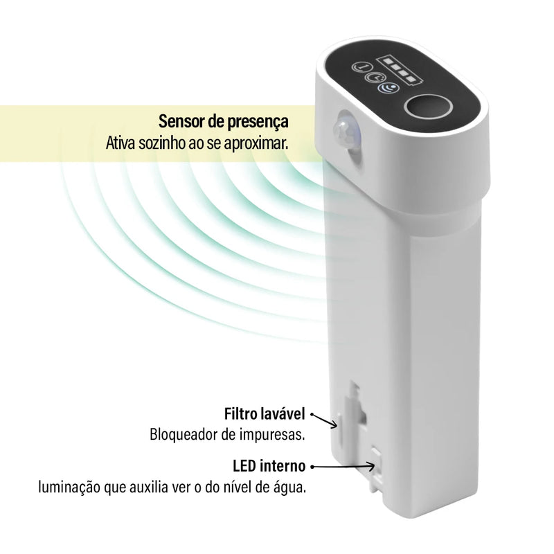 Bebedouro Automático Sem Fio para Gatos e Cães NewPet 2.6L – Fonte de Água com Sensor e Bateria Recarregável