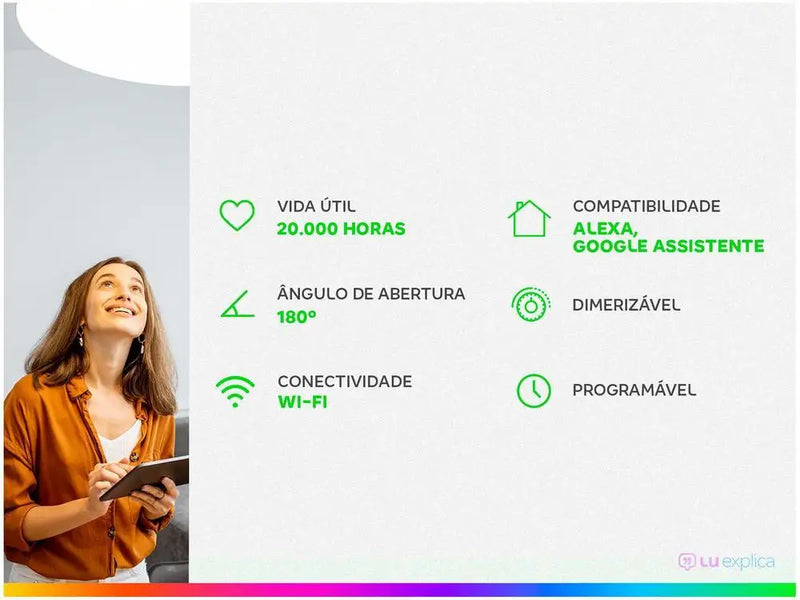 Lâmpada Inteligente Wi-Fi Positivo Smart 7W E27 Retrô – Controle por App, Alexa e Google, Luz Regulável e Conectividade Sem Hub