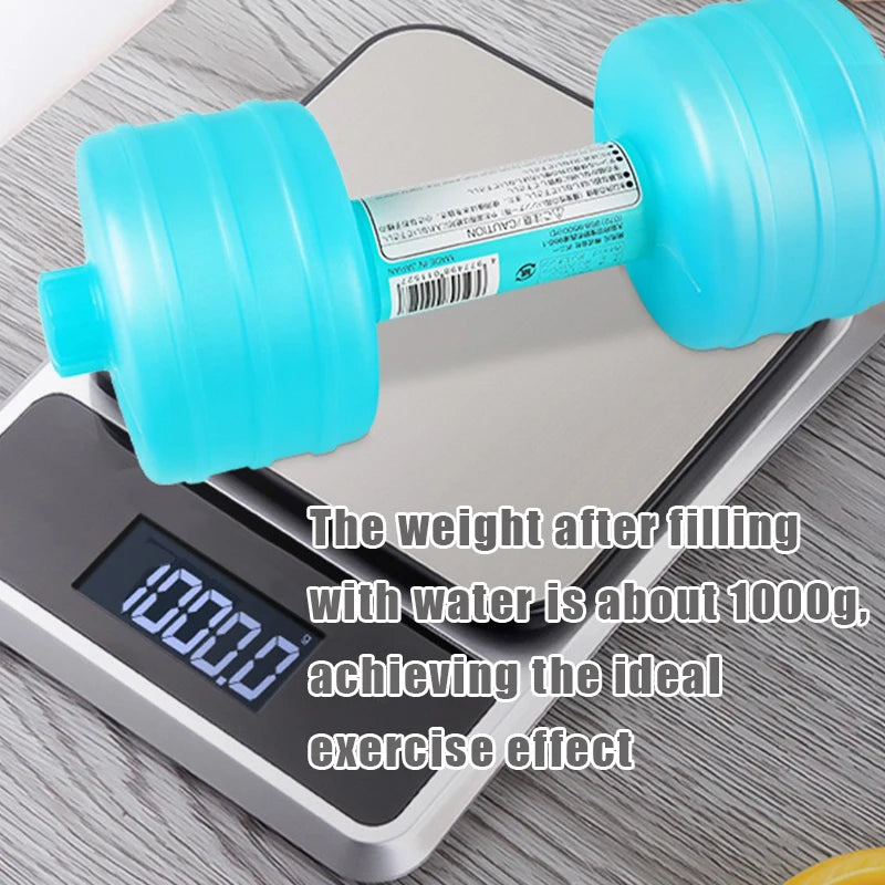 Halter Portátil Recarregável com Água – Garrafa Dumbbell 2 em 1 para Treino de Força e Academia em Casa