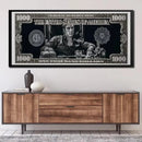 Quadro Decorativo Scarface Tony Montana Dollar – Pôster HD em Tela Canvas, Arte Clássica de Filme para Sala e Escritório