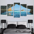 Conjunto 5 Quadros Decorativos em Tela – Paisagem Montanha ao Pôr do Sol – Arte Moderna para Sala e Decoração de Parede