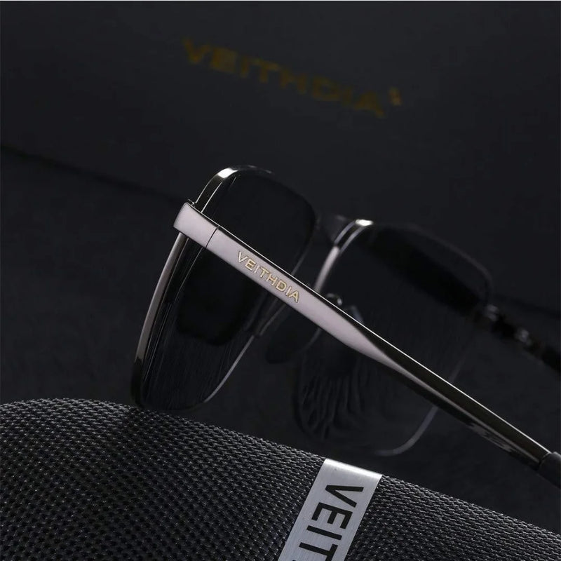 Óculos de Sol Masculino VEITHDIA Estilo Vintage Polarizado – Proteção UV400 e Design Clássico para Uso Outdoor