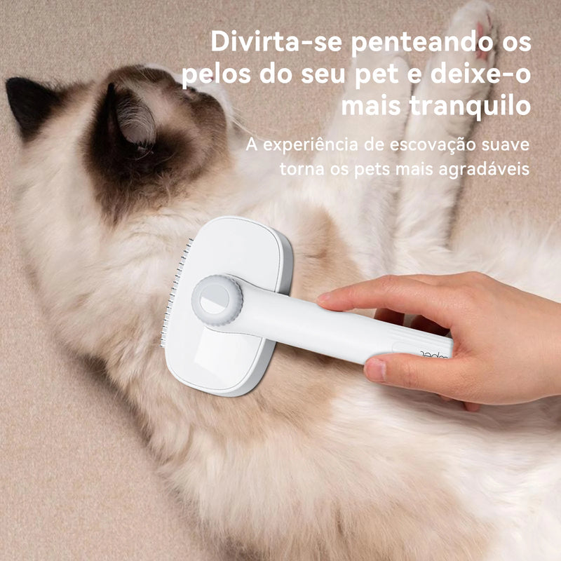Escova Automática NewPet para Cães e Gatos – Pente Autolimpante Removedor de Pelos e Desembaraçador Profissional