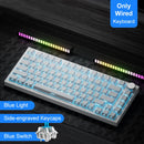 Teclado Mecânico Gamer Ajazz AK820/AK820Pro – Bluetooth 5.1 / Sem Fio / Com Fio C, Personalizável com Knob e Hot Swapping Gasket