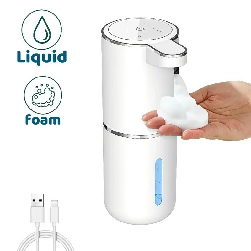 Dispenser Automático de Sabão Líquido ou Espuma – Recarregável via USB com Sensor Infravermelho e Funcionamento Sem Toque