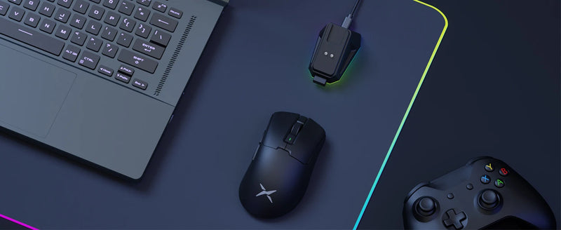 Mouse Gamer Sem Fio Delux M900PRO – 8K Polling Rate, Sensor PAW3395, Dock de Carregamento, RGB e Design Ergonômico Leve (63g)