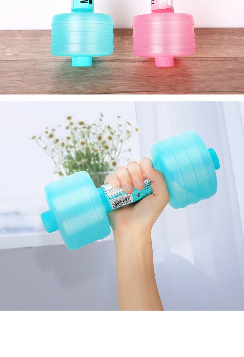 Halter Portátil Recarregável com Água – Garrafa Dumbbell 2 em 1 para Treino de Força e Academia em Casa