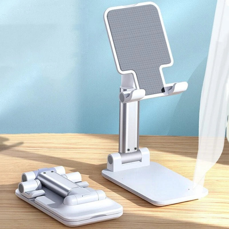 Suporte Retrátil para Celular e Tablet – Suporte Inteligente Dobrável Multiuso para Mesa, Sofá e Lives