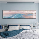 Quadro Decorativo Praia Rosa – Paisagem Moderna em Canvas Seascape para Sala e Decoração de Parede