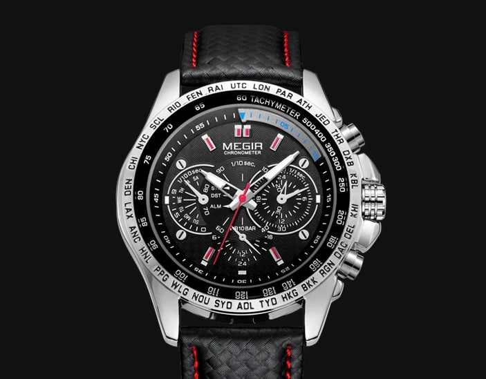 Relógio Masculino Esportivo de Luxo – Design Clássico, à Prova d’Água, com Iluminação Noturna e Estilo Multifuncional