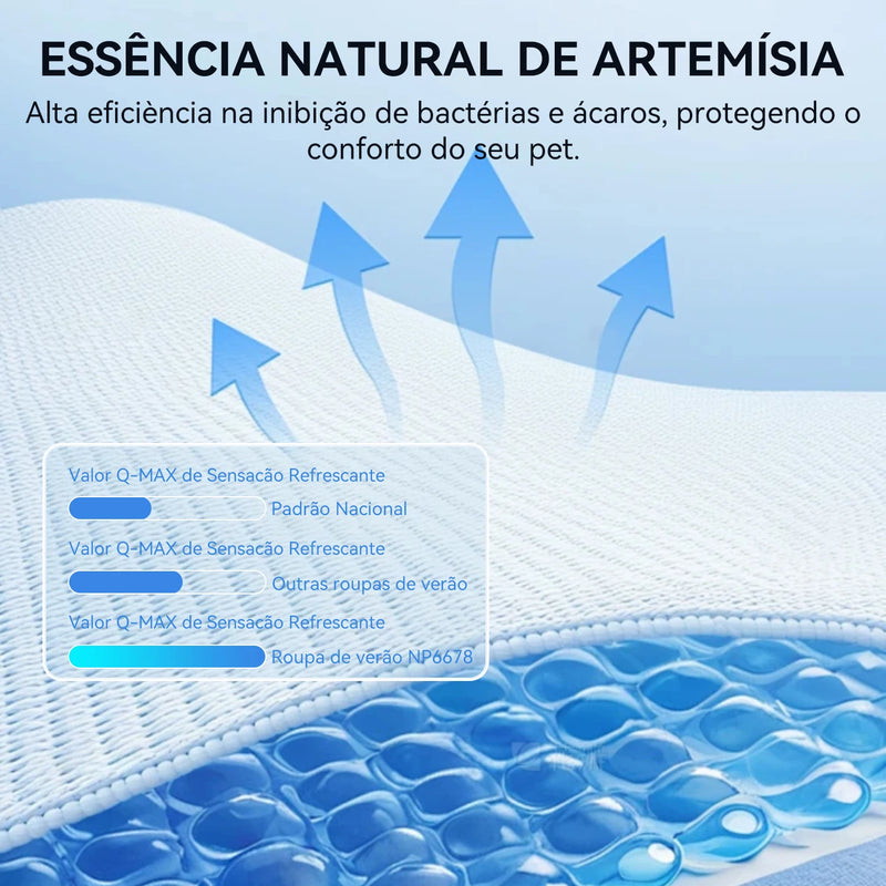 Tapete Refrescante para Cães e Gatos – Cama Gelada de Verão em Seda Gelada Macia NewPet