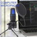 Microfone USB RGB Condensador – Gaming, Streaming, Podcast e Gravação para PC, Notebook e Desktop