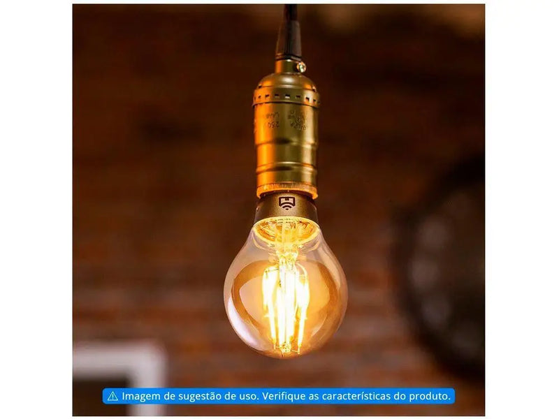 Lâmpada Inteligente Wi-Fi Positivo Smart 7W E27 Retrô – Controle por App, Alexa e Google, Luz Regulável e Conectividade Sem Hub