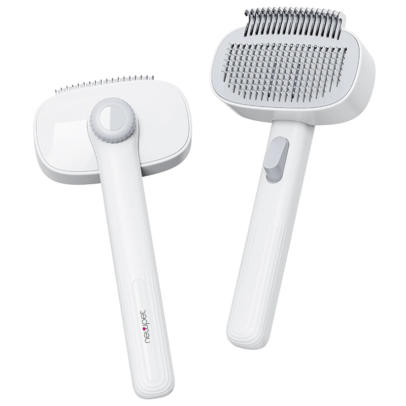 Escova Automática NewPet para Cães e Gatos – Pente Autolimpante Removedor de Pelos e Desembaraçador Profissional