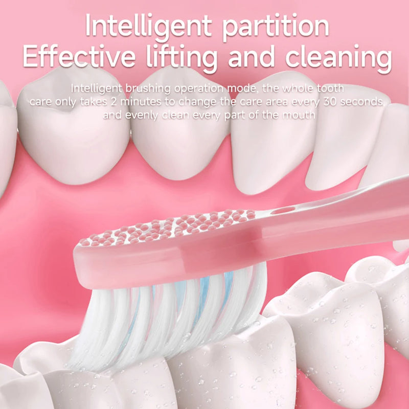 Escova de Dentes Elétrica – Cerdas Macias DuPont, Portátil, Bateria de Longa Duração, IPX6 à Prova d’Água, Higiene Oral Inteligente e Eficaz