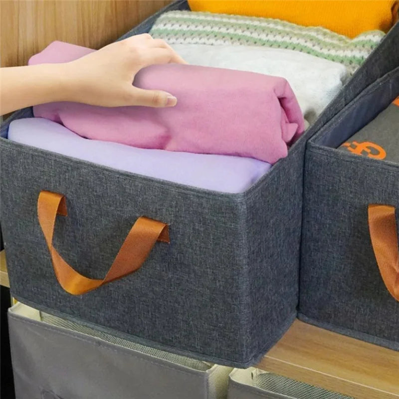 Caixa Organizadora Dobrável com Janela Transparente – Grande Capacidade, Leve e Ideal para Roupas, Roupeiro e Armazenamento Doméstico