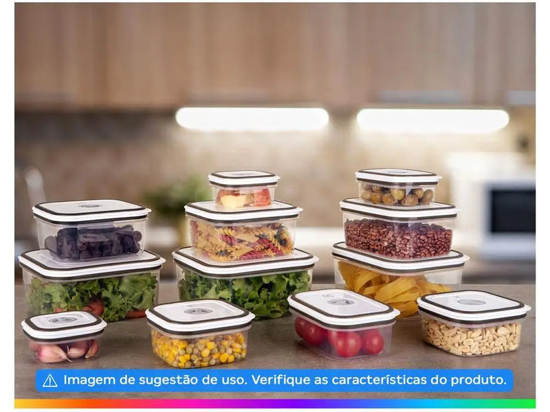 Jogo de Potes Herméticos Electrolux – Conjunto de Potes Plásticos com Tampa Vedante para Armazenamento de Alimentos