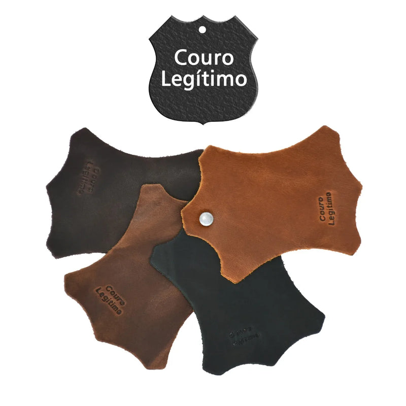 Carteira Masculina Porta Cartão Slim em Couro Bovino - Promoção