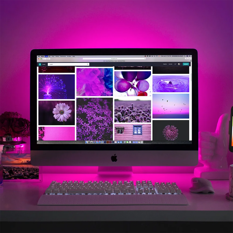 Fita LED RGB 5050 5 Metros IP65 – Com Controle Remoto, Fonte 12V Bivolt e Iluminação Decorativa Colorida