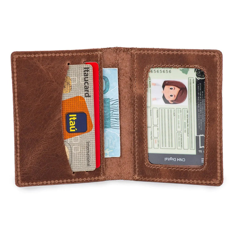 Carteira Masculina Porta Cartão Slim Couro Bovino Promoção